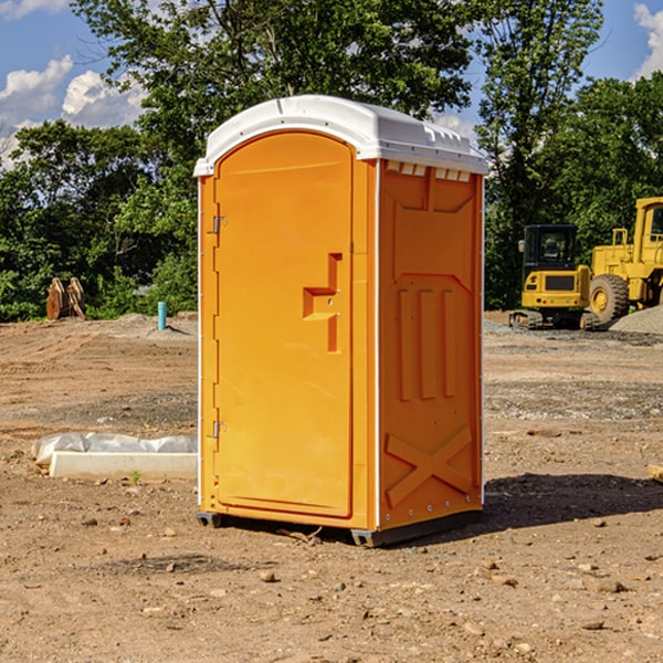 how often are the portable restrooms cleaned and serviced during a rental period in Bethel ME